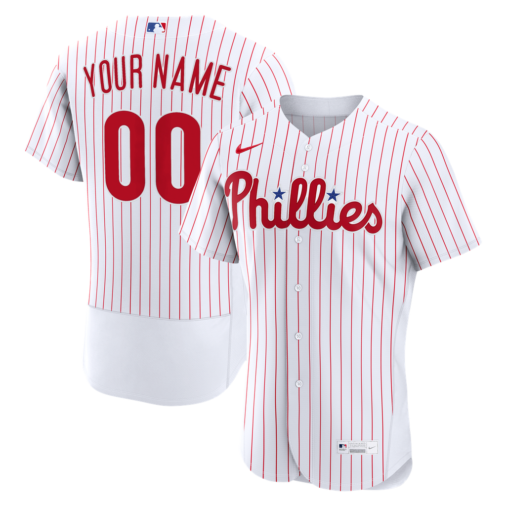 Philadelphia Phillies Nike Home Authentic Custom Jersey - White
