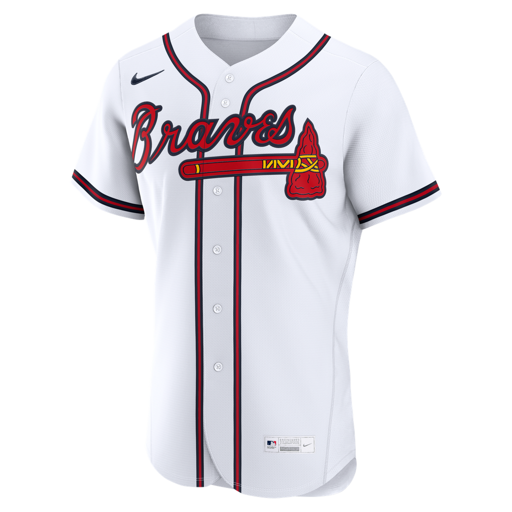 Atlanta Braves Nike Home Authentic Custom Jersey - White