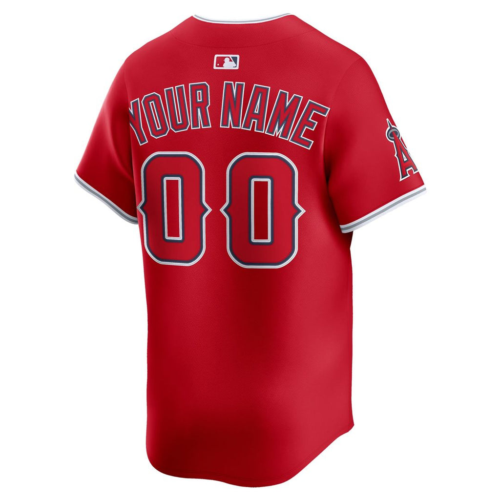 Los Angeles Angels Nike Alternate Limited Custom Jersey - Red