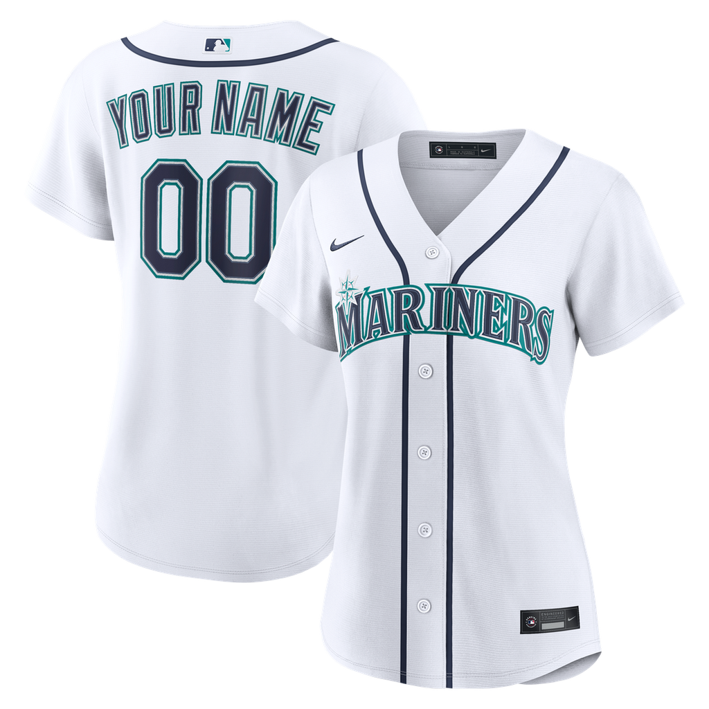 Seattle Mariners Nike Women's Home Replica Custom Jersey - White