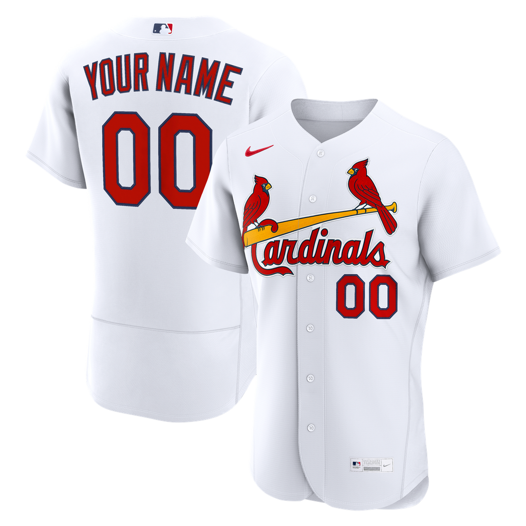 St. Louis Cardinals Nike Home Authentic Custom Jersey - White