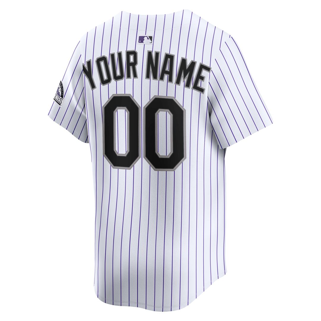 Colorado Rockies Nike Home Limited Custom Jersey - White