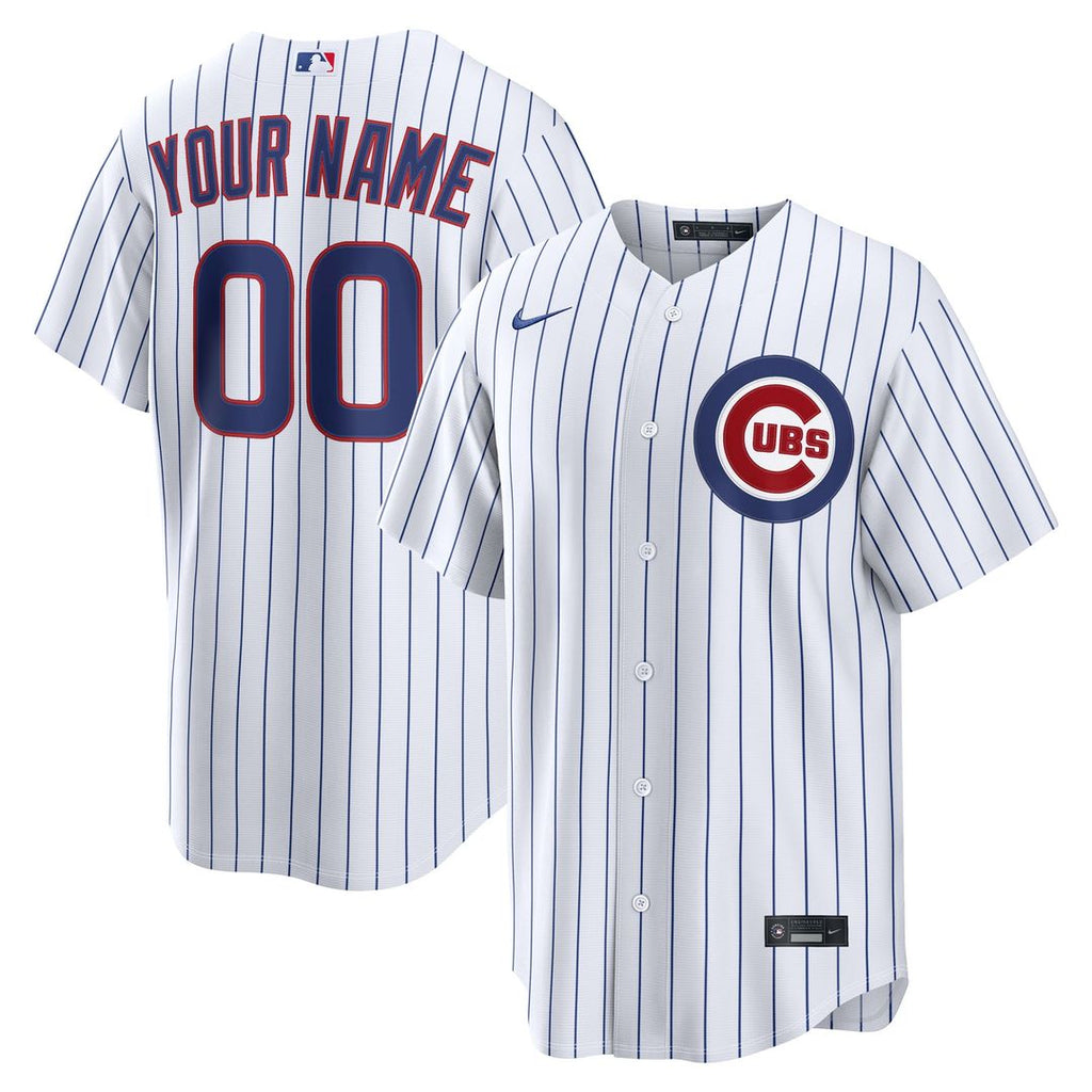 Chicago Cubs Nike Home Replica Custom Jersey - White